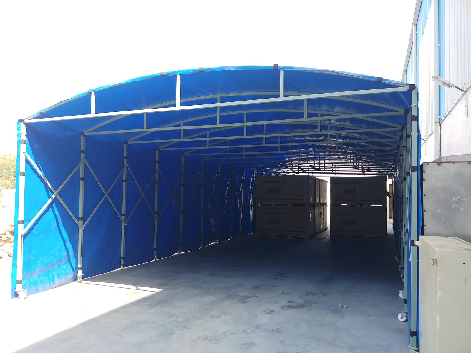 Covered storage canopy structure