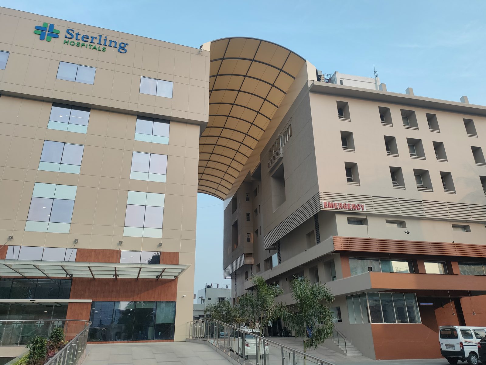 Atrium roof and covered walkway installations